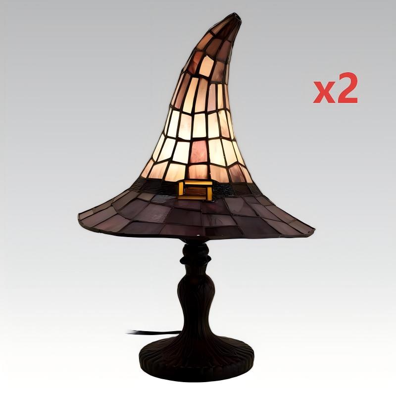 🧙‍♀️ Handgefertigte Gothic Witch Hat Lampe – warmes LED-Licht, aus Harz, vielseitig als Nachtlicht & dekoratives Geschenk für Zuhause 🏠