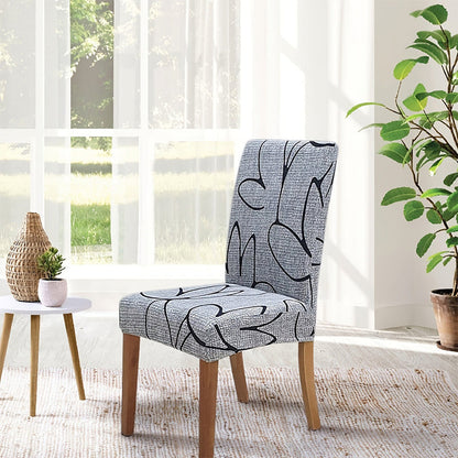 🛋️ Aktion: 2 für 1 – Universal-Stuhlbezug mit elastischem Stoff & Print – für Rückenlehne und Sitzfläche, waschbar & vielseitig für Esstisch & Wohnzimmer 🪑