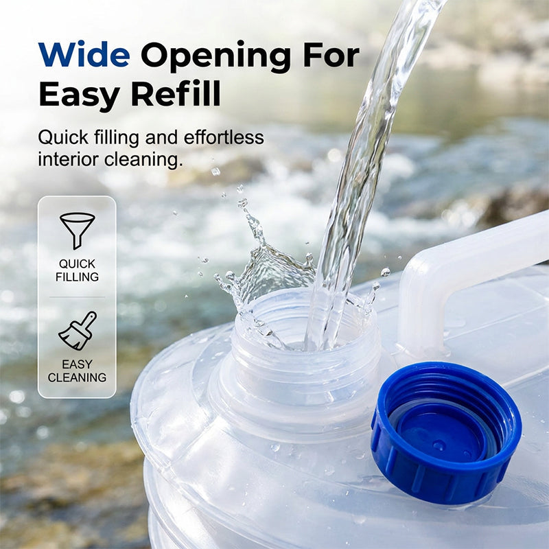 💧BPA-freier Faltwasserbehälter – aus lebensmittelechtem Kunststoff, geruchsneutral & stabil, perfekt für Trinkwasser, Kochen & Outdoor 🏕️