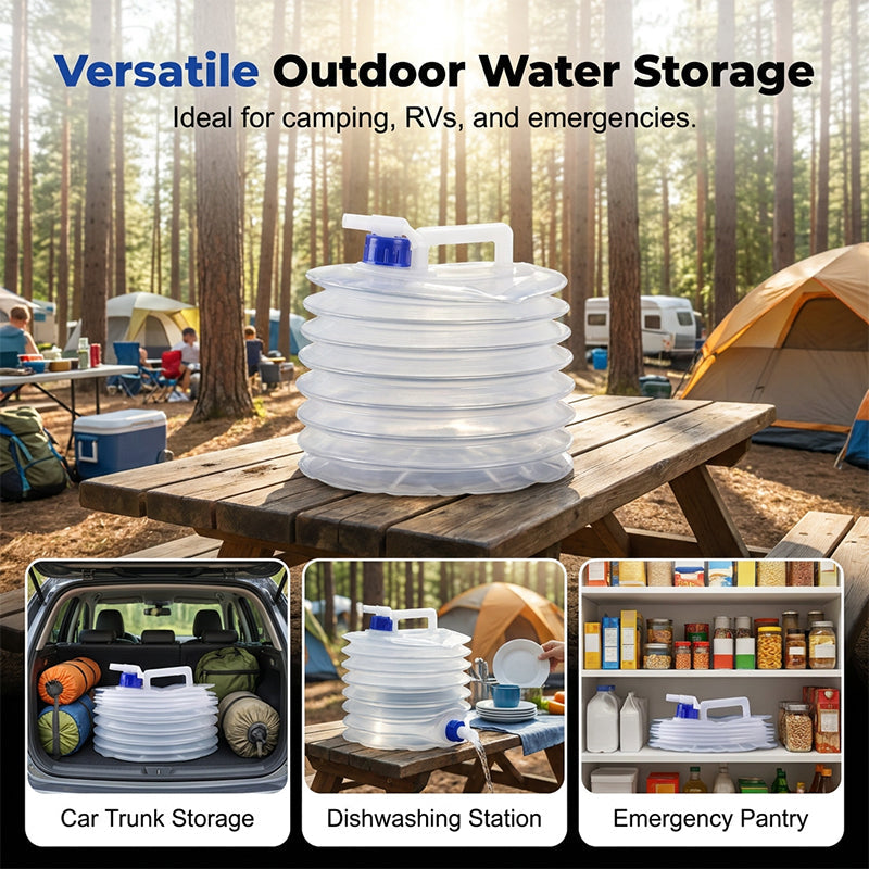 💧BPA-freier Faltwasserbehälter – aus lebensmittelechtem Kunststoff, geruchsneutral & stabil, perfekt für Trinkwasser, Kochen & Outdoor 🏕️