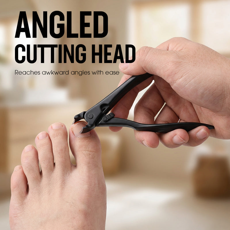 ✂️ Langstieliger, gebogener Nagelknipser – mit Sicherheitsverriegelung, Spritzschutz & extra großer Öffnung, aus hochwertigem Sinterstahl ✨