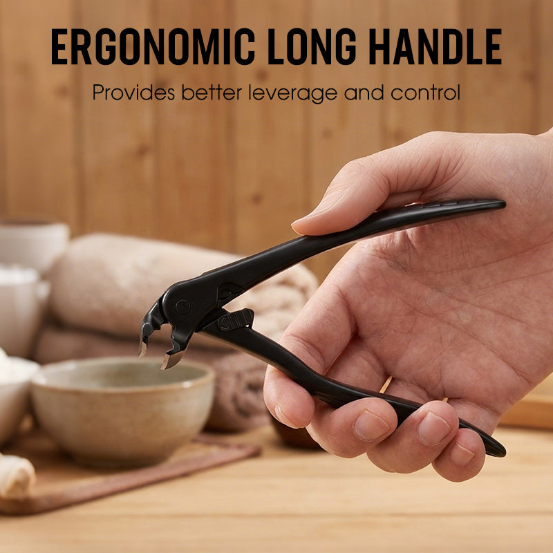 ✂️ Langstieliger, gebogener Nagelknipser – mit Sicherheitsverriegelung, Spritzschutz & extra großer Öffnung, aus hochwertigem Sinterstahl ✨