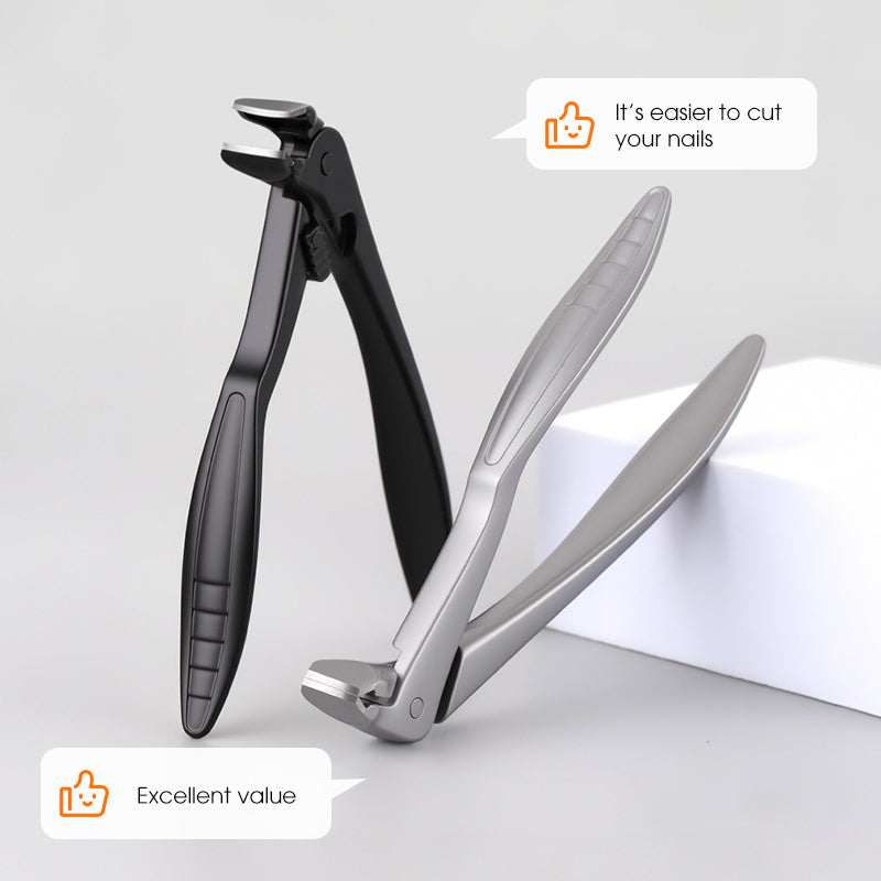 ✂️ Langstieliger, gebogener Nagelknipser – mit Sicherheitsverriegelung, Spritzschutz & extra großer Öffnung, aus hochwertigem Sinterstahl ✨