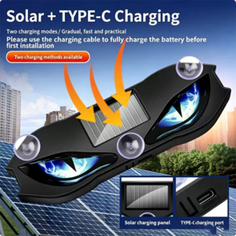 ⏰ 50 % Rabatt + 🎁 Kaufen Sie 2, erhalten Sie 1 gratis! 😈 Solar-LED-Heckscheibenleuchte für Auto 🚗 Dynamischer „Devil Eyes“-Effekt & Individuelle Fahrzeugbeleuchtung