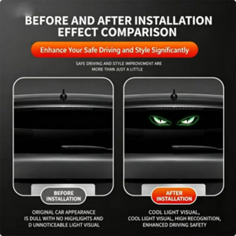 ⏰ 50 % Rabatt + 🎁 Kaufen Sie 2, erhalten Sie 1 gratis! 😈 Solar-LED-Heckscheibenleuchte für Auto 🚗 Dynamischer „Devil Eyes“-Effekt & Individuelle Fahrzeugbeleuchtung