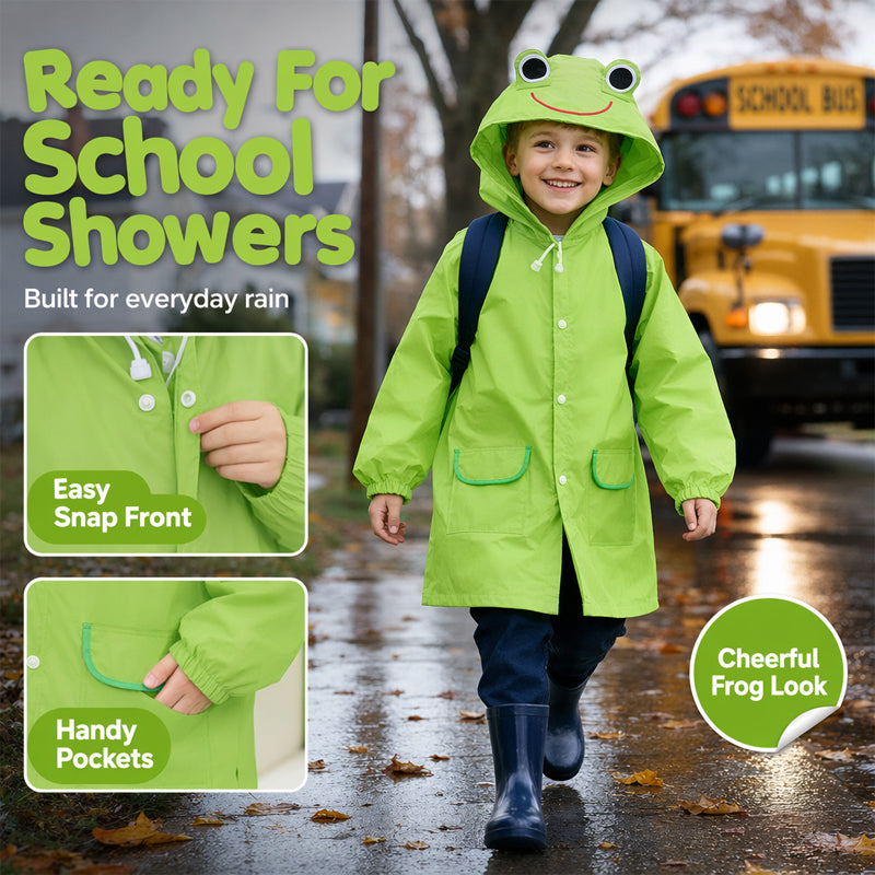 🦄 Bunter Kinder-Poncho mit Kapuze & Reflektorstreifen – wasserdicht, leicht & atmungsaktiv, ideal für Regentage & den täglichen Schulweg 🌈☔