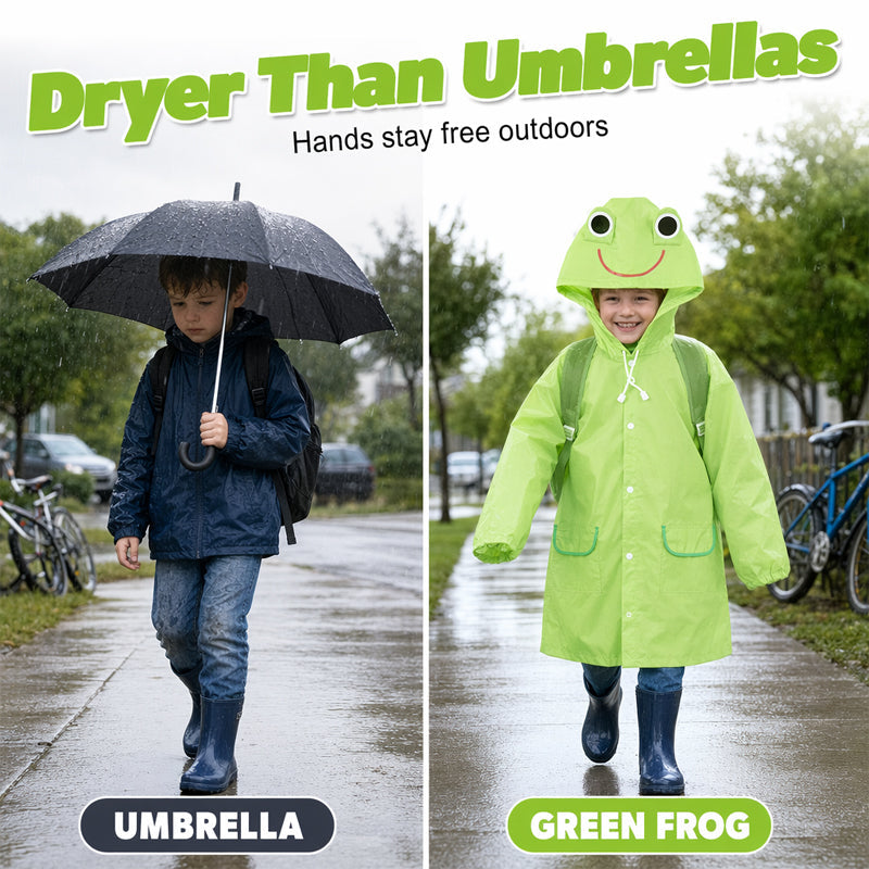 🦄 Bunter Kinder-Poncho mit Kapuze & Reflektorstreifen – wasserdicht, leicht & atmungsaktiv, ideal für Regentage & den täglichen Schulweg 🌈☔