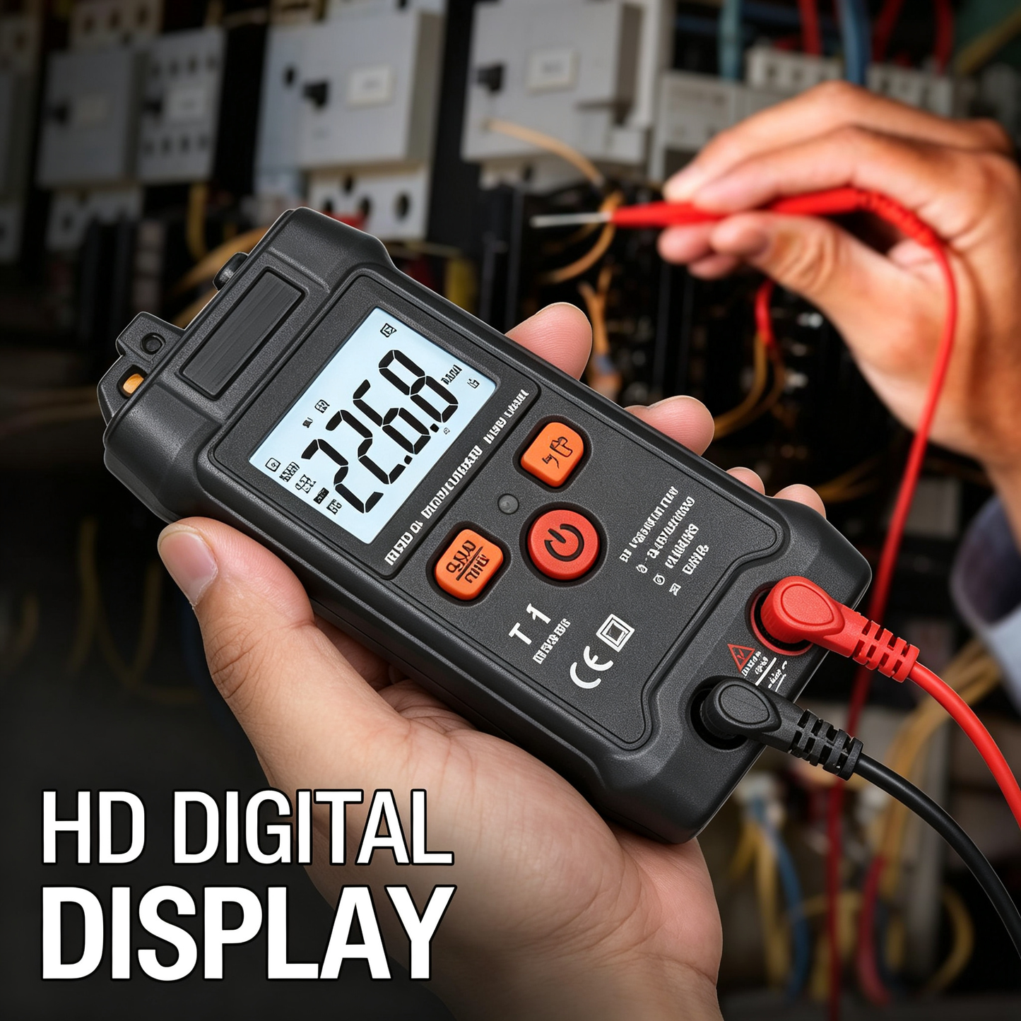 🔧 Intelligentes T1-Digitalmultimeter – kompaktes, hochpräzises Messgerät für Elektriker & DIY, mit automatischer Bereichswahl ⚡