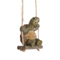 ⏰ 50 % RABATT – Nur für kurze Zeit 🐢 Gartenfigur Schildkröte auf Schaukel 🌿 Deko aus Kunstharz für Garten, Terrasse & Balkon