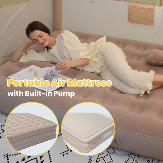 🛏️ 50 % Rabatt – Tragbare Luftmatratze mit eingebauter Pumpe – kompakte Verpackung & schneller Aufbau – ideal für Camping, Gäste & Reisen 🏕️