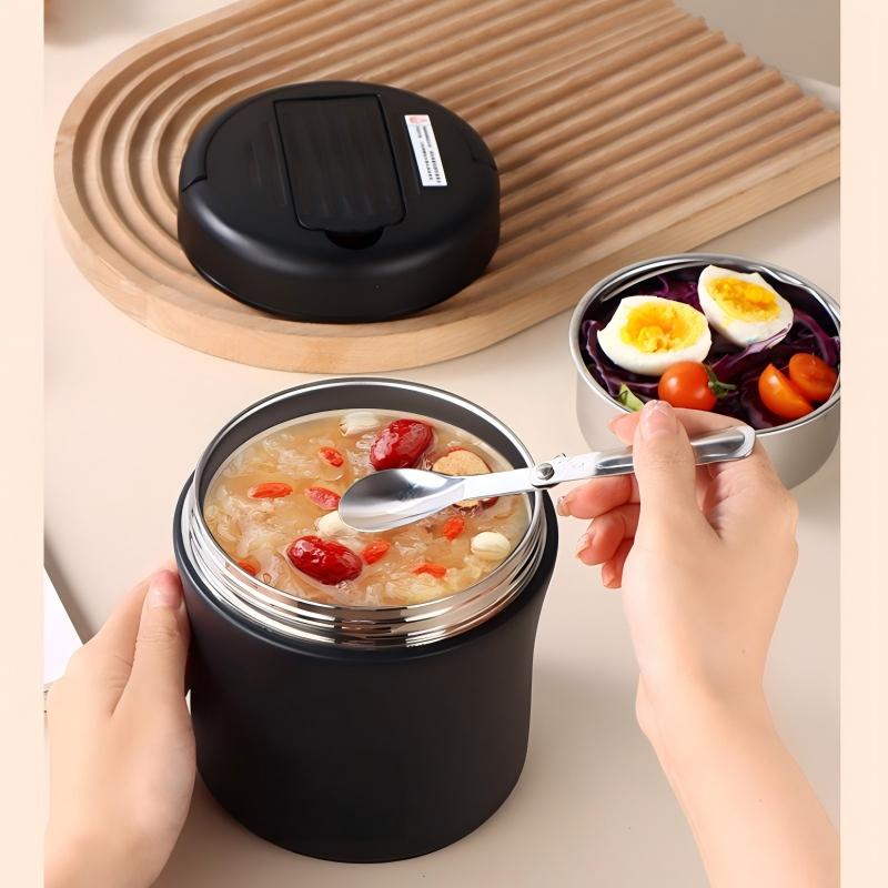 🔥 50% RABATT! 🍱 Edelstahl Thermo-Lunchbox – Doppelwandiger Vakuum-Isolierbehälter mit Mehreren Etagen | Auslaufsicher, Tragbar & Perfekt für Arbeit, Schule und unterwegs ✨