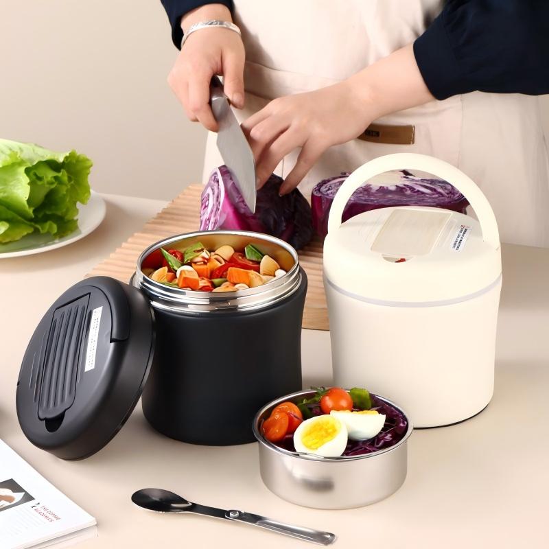 🔥 50% RABATT! 🍱 Edelstahl Thermo-Lunchbox – Doppelwandiger Vakuum-Isolierbehälter mit Mehreren Etagen | Auslaufsicher, Tragbar & Perfekt für Arbeit, Schule und unterwegs ✨
