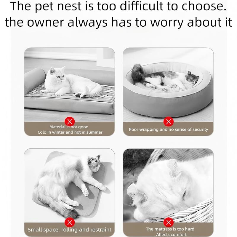 🐶 Kühlmatte für Hunde & Katzen ❄️ Atmungsaktiv, Kühlendes Liegekissen mit Kopfkissen für den Sommer
