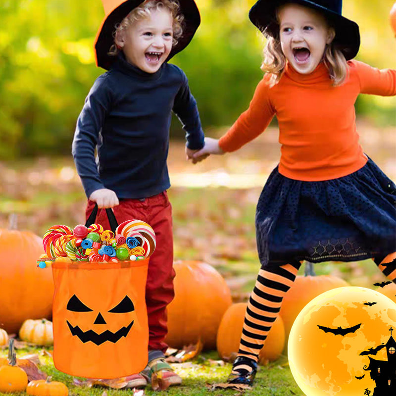 🍬 50% RABATT!🎃 LED-Halloween-Kürbistasche ✨ Leuchtender Süßigkeitenbeutel für Kinder, Halloween & Partys