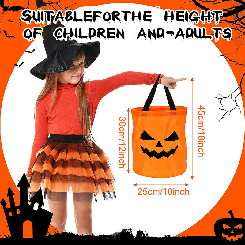 🍬 50% RABATT!🎃 LED-Halloween-Kürbistasche ✨ Leuchtender Süßigkeitenbeutel für Kinder, Halloween & Partys
