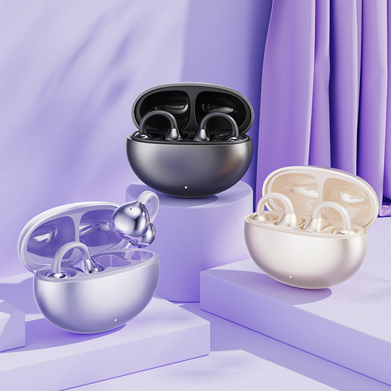 🎧 Open-Ear Bluetooth 5.4 Kopfhörer ✨ Clip-On Design, KI-Übersetzung & Stereo-Sound für Sport und Alltag