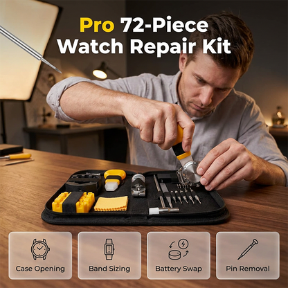 ⌚ 50% RABATT! 🛠️ 72‑teiliges Uhren-Reparaturset – Alles für Reparatur & Einstellung in einer Box ✨