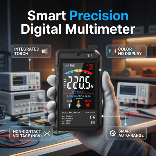 🛍️ 50 % Rabatt – Digital-Multimeter T3 – hochpräzise Messung von Spannung, Widerstand & mehr – automatische Bereichswahl & NCV-Funktion ⚡