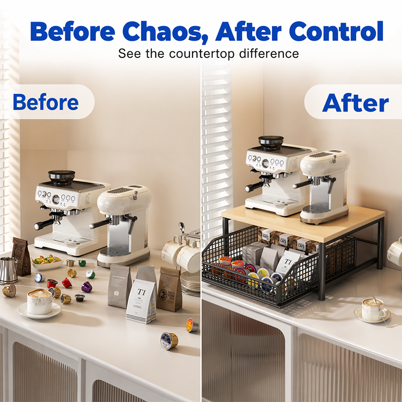 🛍️ 50 % Rabatt – Standregal für Küchengeräte – mit Schublade, verstellbaren Böden & platzsparendem Design für Mikrowelle, Backofen & Heißluftfritteuse 🍳