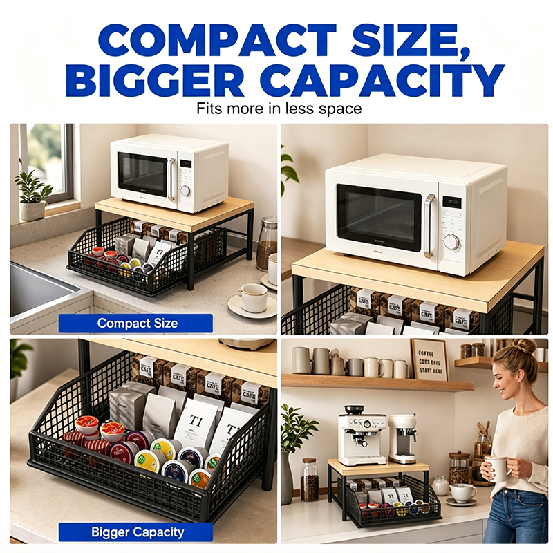 🛍️ 50 % Rabatt – Standregal für Küchengeräte – mit Schublade, verstellbaren Böden & platzsparendem Design für Mikrowelle, Backofen & Heißluftfritteuse 🍳