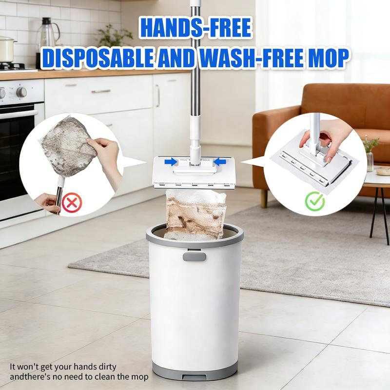 📢📢JETZT 50 % RABATT!! ⏰Freihand-Flachmopp mit universeller Tuchklemme