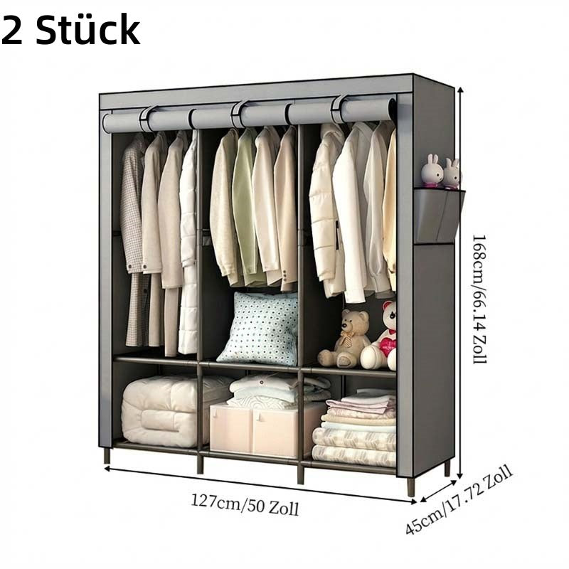 👔 50% RABATT! 🏠 Kleiderschrank aus Vliesstoff – Einfache Montage, leicht & vielseitig – Perfekt für zusätzlichen Stauraum in jedem Raum ✨