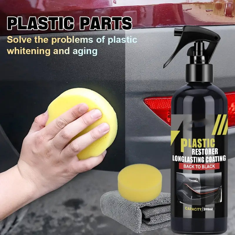 🚗 NUR FÜR KURZE ZEIT: 2 KAUFEN, 1 GRATIS! Auto-Kunststoff- & Gummireparatur – multifunktionaler Renovierer für Schwarz & Glanz