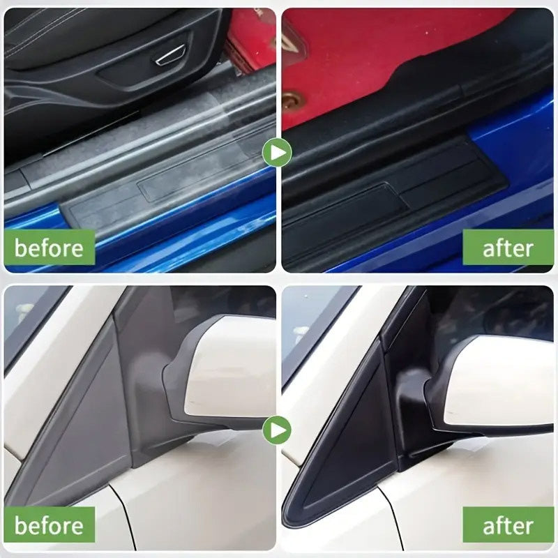 🚗 NUR FÜR KURZE ZEIT: 2 KAUFEN, 1 GRATIS! Auto-Kunststoff- & Gummireparatur – multifunktionaler Renovierer für Schwarz & Glanz