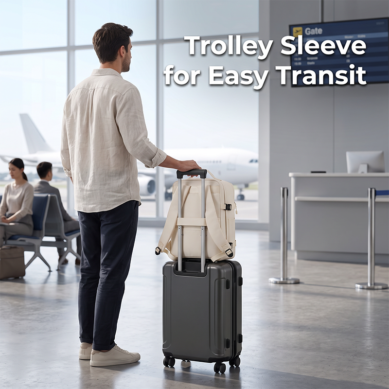 ✈️ 50 % Rabatt – Handgepäck-Rucksack mit Laptopfach, gepolstertem Rücken & seitlicher Tasche – ideal für Business-Reisen & Wochenendausflüge 🧳