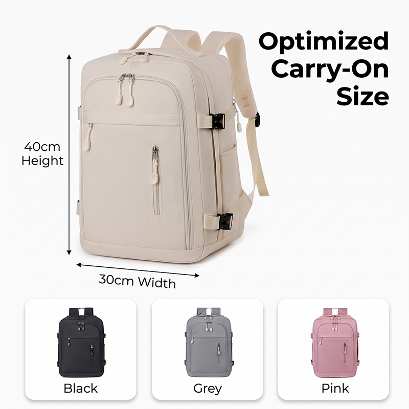 ✈️ 50 % Rabatt – Handgepäck-Rucksack mit Laptopfach, gepolstertem Rücken & seitlicher Tasche – ideal für Business-Reisen & Wochenendausflüge 🧳