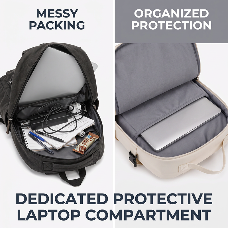 ✈️ 50 % Rabatt – Handgepäck-Rucksack mit Laptopfach, gepolstertem Rücken & seitlicher Tasche – ideal für Business-Reisen & Wochenendausflüge 🧳