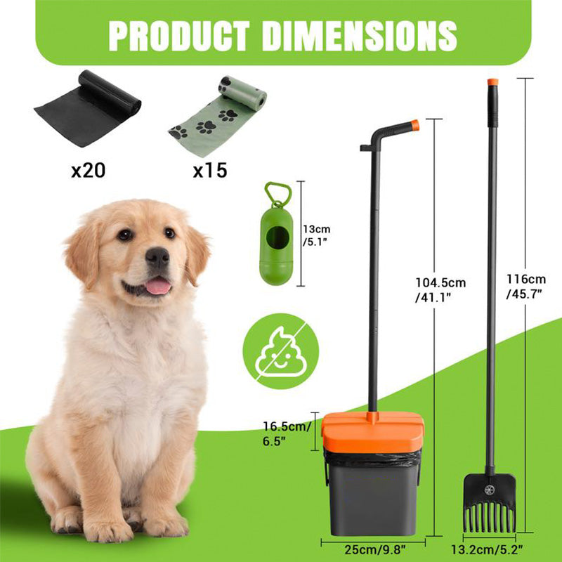 🛍️ 50 % Rabatt – Langlebiges Hundekot-Set mit langem Stiel – verstellbarer Metallgriff, rostfrei & leicht zu reinigen – ideal für Garten & Spaziergänge 🐕