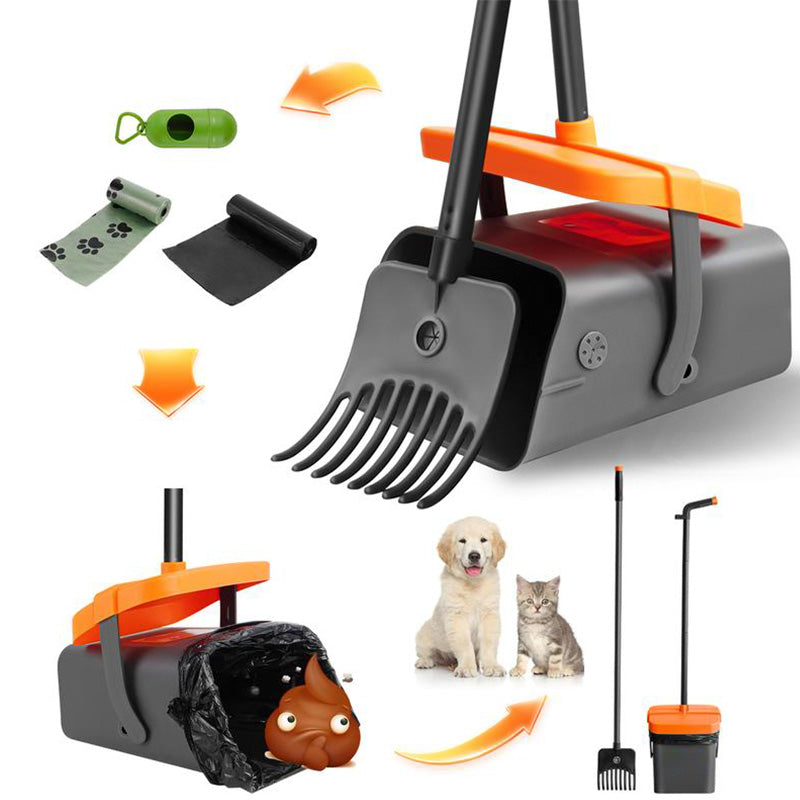 🛍️ 50 % Rabatt – Langlebiges Hundekot-Set mit langem Stiel – verstellbarer Metallgriff, rostfrei & leicht zu reinigen – ideal für Garten & Spaziergänge 🐕