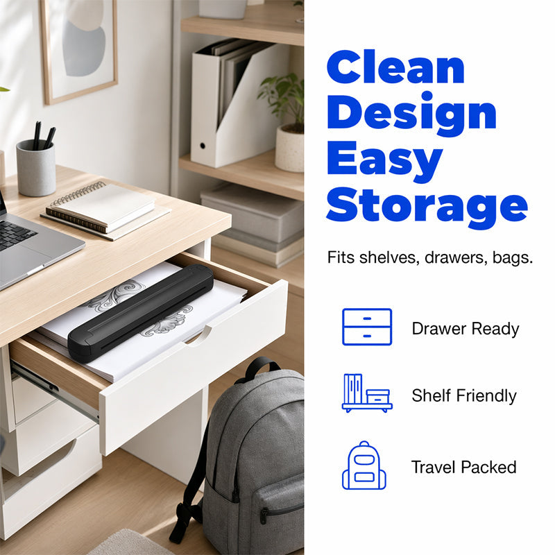 🛍️ 50 % Rabatt – Tragbarer Bluetooth-Thermodrucker – kabellos, tintefrei & kompakt – für A4, ideal für Büro, Studium & Reisen 📄