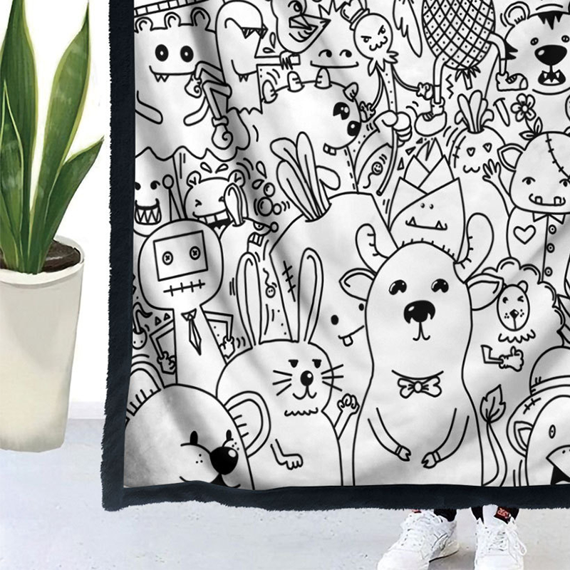 DIY Coloring Blanket with 24 Markers