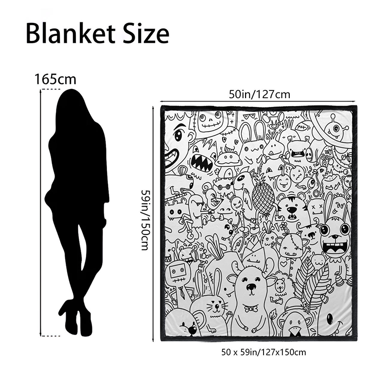 DIY Coloring Blanket with 24 Markers