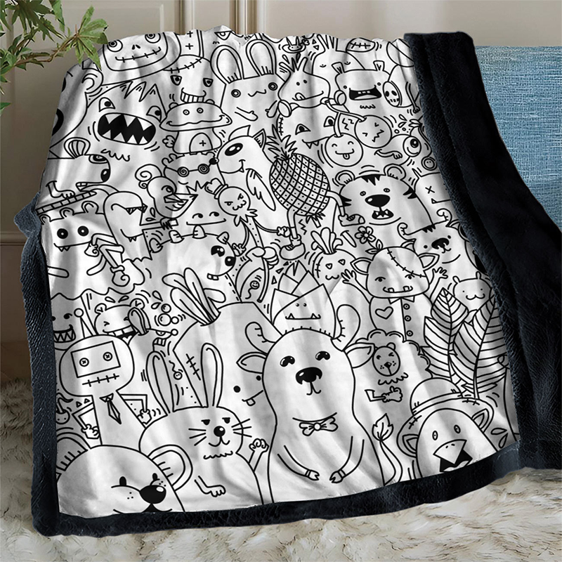 DIY Coloring Blanket with 24 Markers