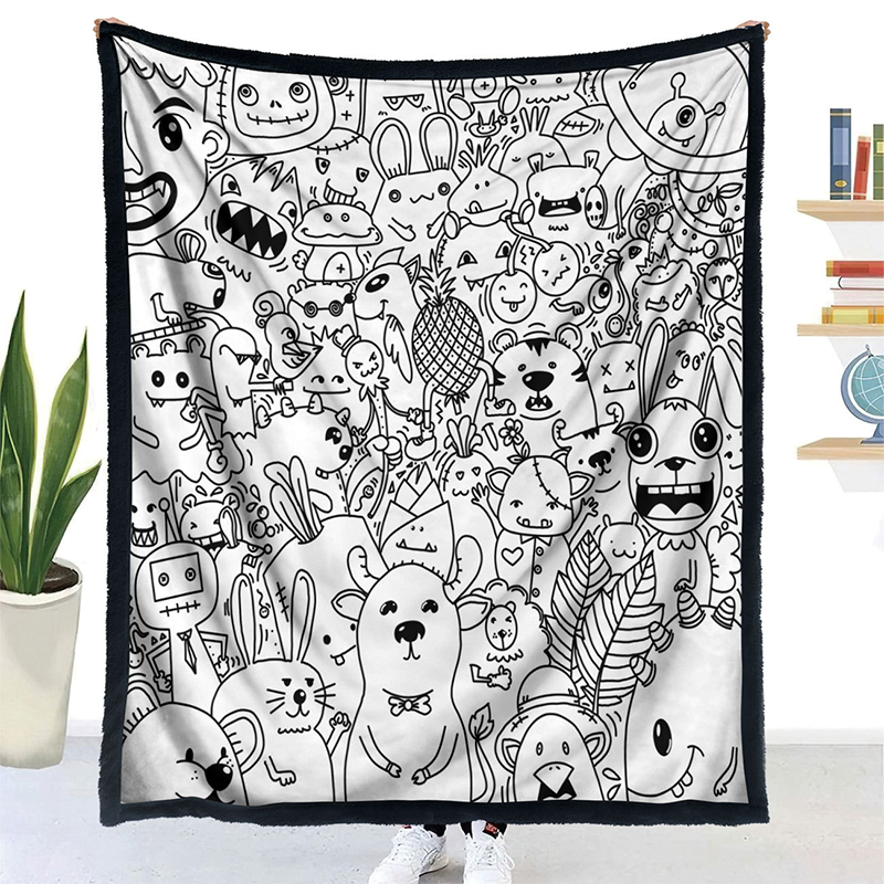 DIY Coloring Blanket with 24 Markers