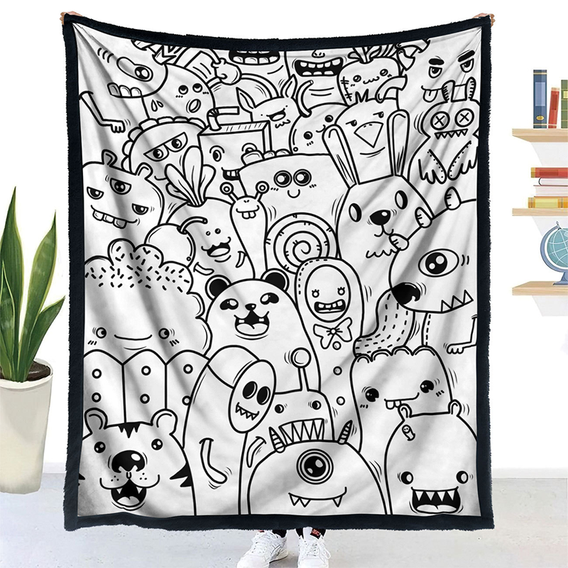 DIY Coloring Blanket with 24 Markers