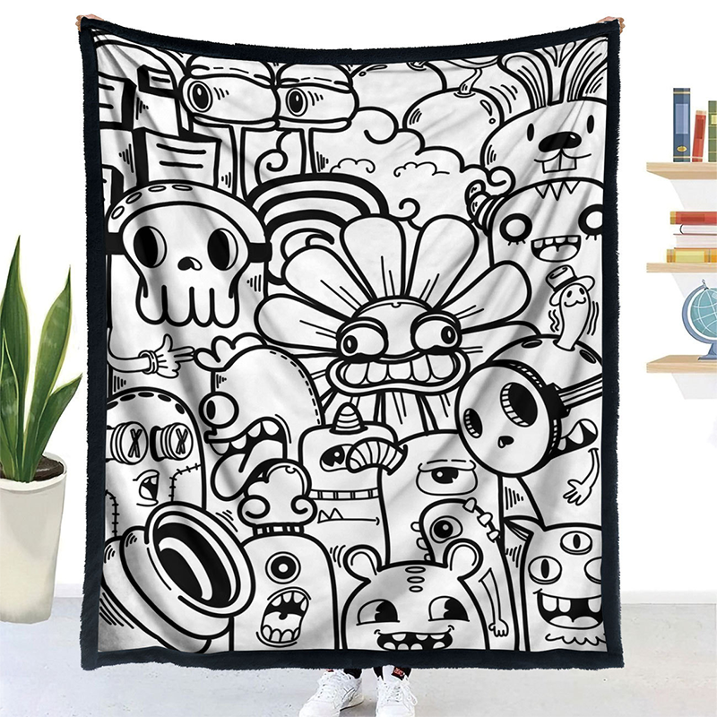 DIY Coloring Blanket with 24 Markers
