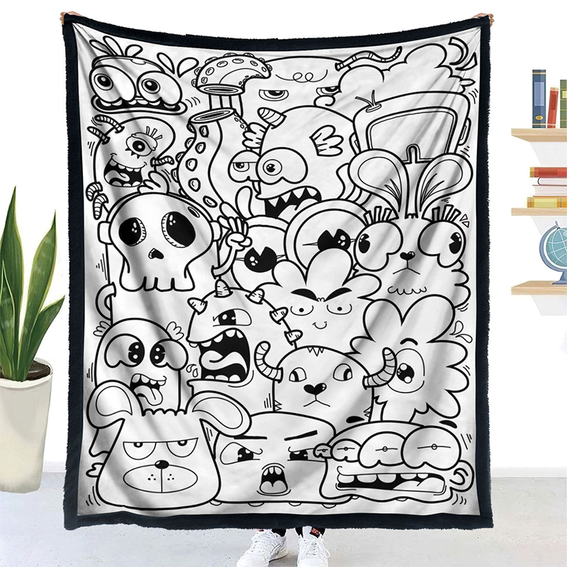 DIY Coloring Blanket with 24 Markers