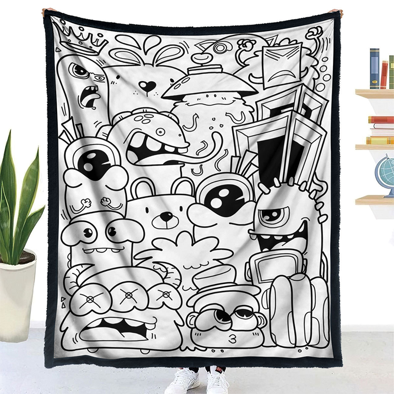 DIY Coloring Blanket with 24 Markers