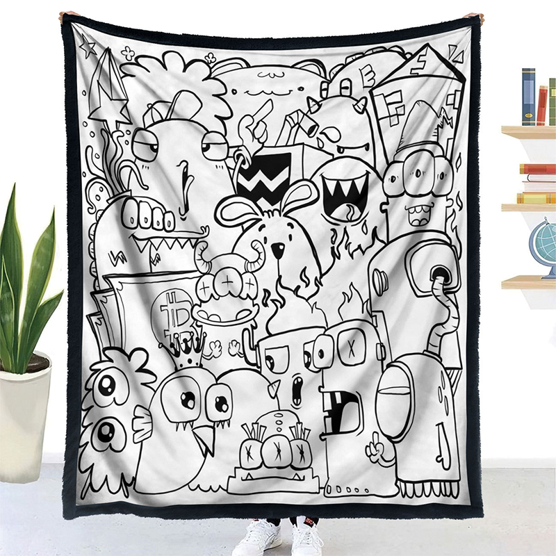 DIY Coloring Blanket with 24 Markers