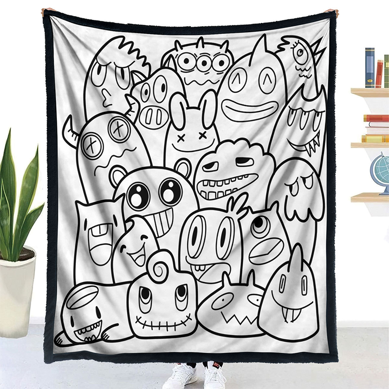 DIY Coloring Blanket with 24 Markers