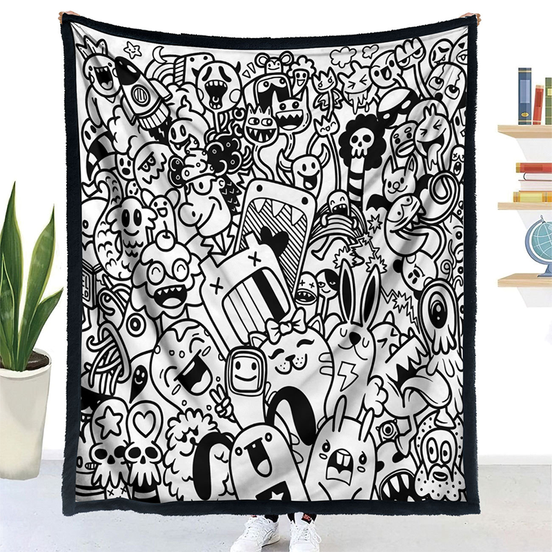 DIY Coloring Blanket with 24 Markers