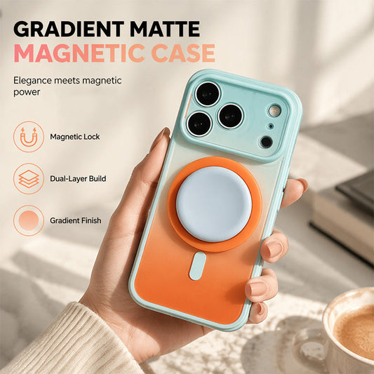 🛍️ 50 % Rabatt – 2-in-1 Magnetisches Handycase mit Farbverlauf – AI-Kamerataste, Full-Body-Schutz, kompatibel mit iPhone 📱