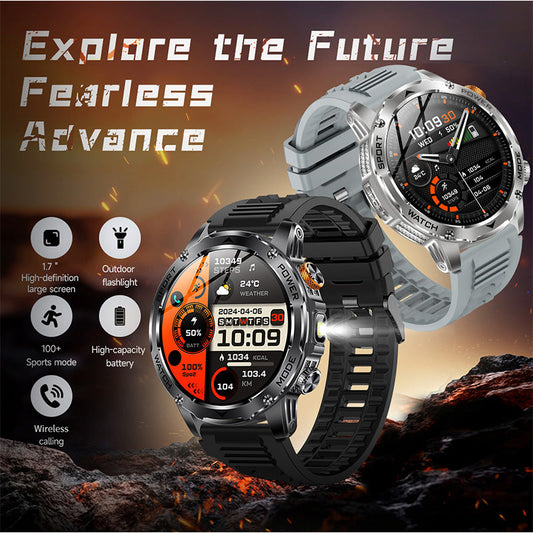 💪 50 % Rabatt – Smartwatch mit Bluetooth-Anrufen, Puls- & Blutsauerstoffmessung, integrierter Taschenlampe & Always-On-Display – ultraleicht & stilvoll ⌚