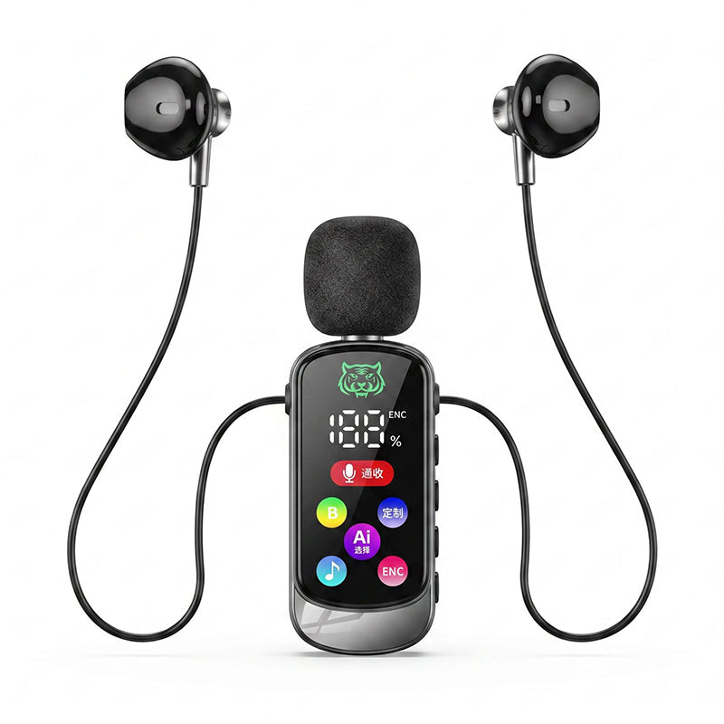 Bluetooth Karaoke Headset mit sicherem Kragenfederclip