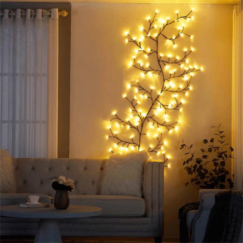 🌿 50 % Rabatt – Bunte LED-Lichterkette im Ranken-Design – flexibles, batteriebetriebenes Set mit 8 Modi – für Garten, Balkon, Zimmer & Partys 💡