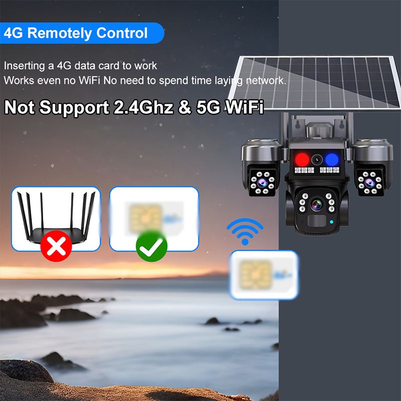 🔋 50 % Rabatt – Kabellose Solar-Überwachungskamera – 3 Linsen, 3 Bilder gleichzeitig, Nachtsicht, IP66 – perfekt für Haus, Hof & Grundstück ☀️